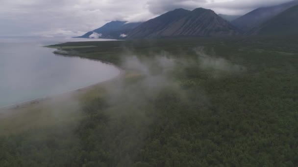 Lago Baikal Montañas Nubes — Vídeo de stock