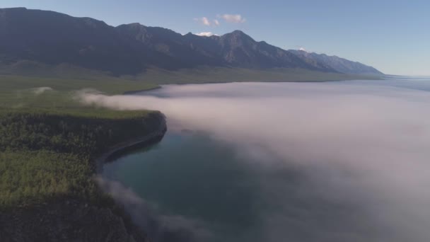 Озеро Байкал Горы Велосипедах — стоковое видео
