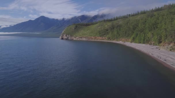 Lake Baikal Mountains Bicycles — Stock Video