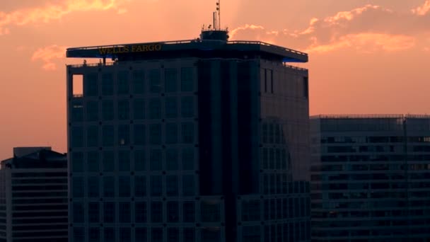 盐湖城历史建筑钟楼空中拍摄 — 图库视频影像