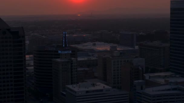 Tarihi Salt Lake City Ilçe Saat Kulesinin Hava Görüntüsü — Stok video