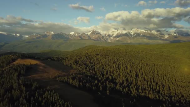 Altai Montagne Estate Nuvole Cascata — Video Stock