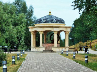 The City Of Bolgar Tatarstan Russia. The Well Of Gabdrakhman. Natural and historical complex. clipart