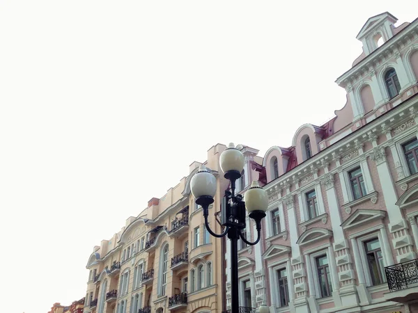 Moscow Russia Facade Old Building Street Lamp — Stock Photo, Image