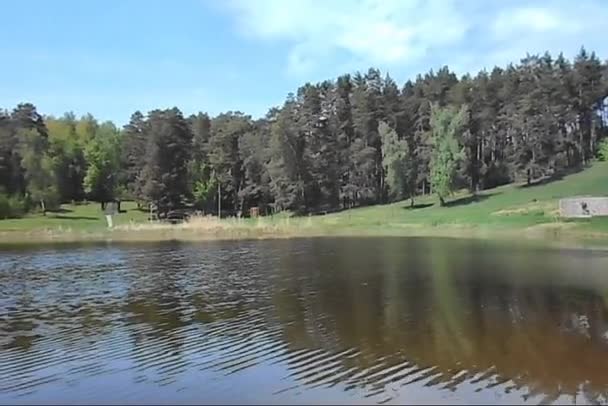 Město Bolgar Tatarstán Rusko Malebné Jezero Rabigi Slunečného Dne — Stock video