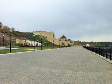 Bolgar Tataristan Rusya Şehri. Volga nehir seti. Nehir istasyonu