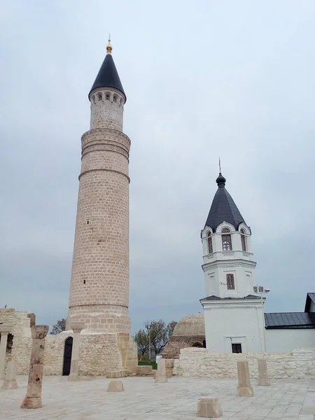 Staden Bolgar Tatarstan Ryssland Stor Minareten Och Kyrkan Antagandet Museet — Stockfoto