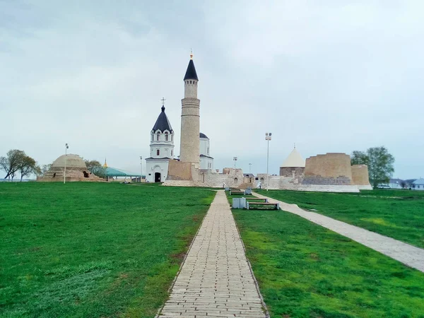 Staden Bolgar Tatarstan Ryssland Northern Mausoleum Khan Palace Great Minaret — Stockfoto