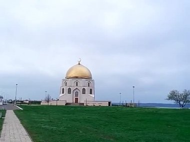 Bolgar Tataristan Rusya Şehri. 922 yılında Volga Bulgarlar tarafından İslam'ın kabulü onuruna Anıt işareti
