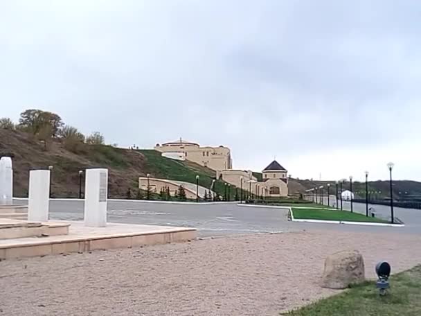 Stad Van Bolgar Tatarstan Rusland Volga River Embankment Museum Van — Stockvideo