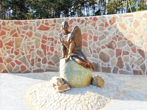 Cidade Bolgar Tatarstan Russia Escultura Imagem Menina Rabiga Com Asas — Fotografia de Stock