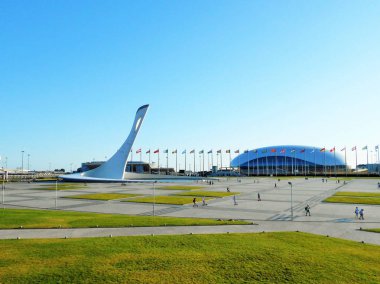 Soçi Olimpiyat Parkı güneşli bir yaz gününde