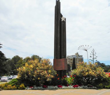 Sochi 'de anıt taşı.