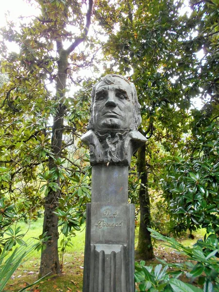 Bust Krylov Riviera Park Sochi — Stock Photo, Image