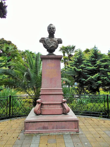 Pomnik Cesarza Rosji Aleksandra Soczi — Zdjęcie stockowe