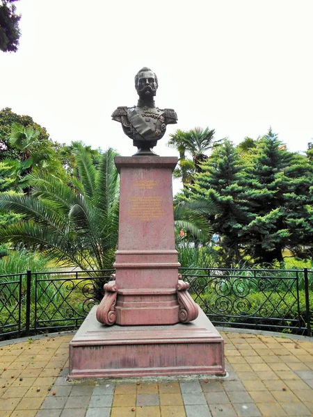 Monumento Imperador Russo Alexandre Sóchi — Fotografia de Stock