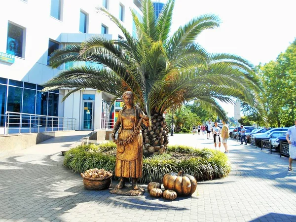 Monument Saleswoman Market Sochi — Stock Photo, Image