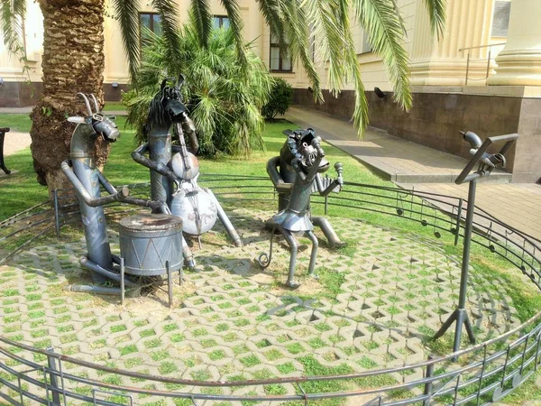 Rzeźba Merry Quartet Soczi — Zdjęcie stockowe