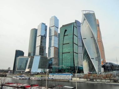 Moskova şehrinin gökdelenleri.