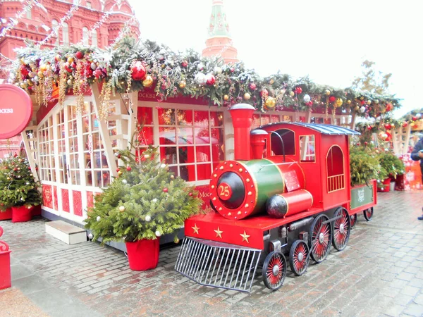 Feria Plaza Roja Moscú Locomotora — Foto de Stock