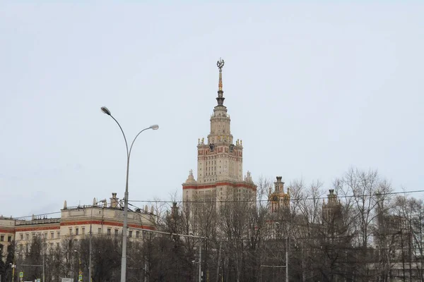 Moskevská Státní Univerzita Pojmenovaná Lomonosov — Stock fotografie
