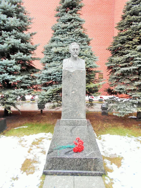 Necropolis Kremlin Wall Moscow Monument Dzerzhinsky — Stock Photo, Image