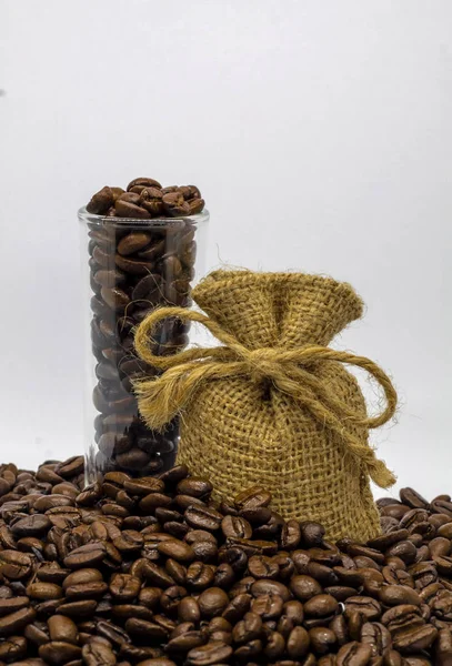 stock image Coffee beans on white background