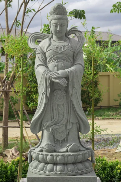 Bangkok, Tajlandia-sierpień 03, 2019: Guanyin w fo Guang Shan Thai H — Zdjęcie stockowe