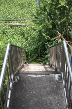  Bangkok, Tayland 'da insanlar için üstgeçit köprüsü