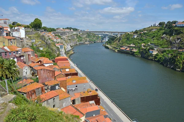 Porto Downtown Douro River Portugal Stock Image