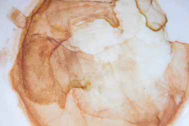  Bardağın dibindeki kahvenin güzel lekeleri. Minimum konsept. Üst görünüm, düz görünüm