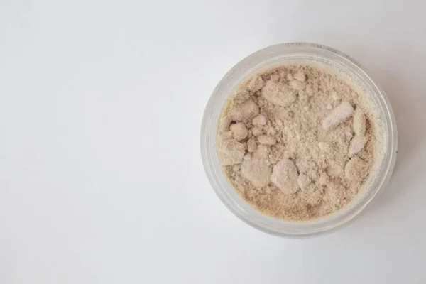 Texture Makeup Powder Blush Eyeshadow Mineral Make Cosmetics Close Isolated — Stock Photo, Image