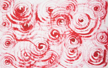  El yapımı kırmızı akrilik zemin. Modern sanat. Kağıt üzerinde parlak boya dokusu. 