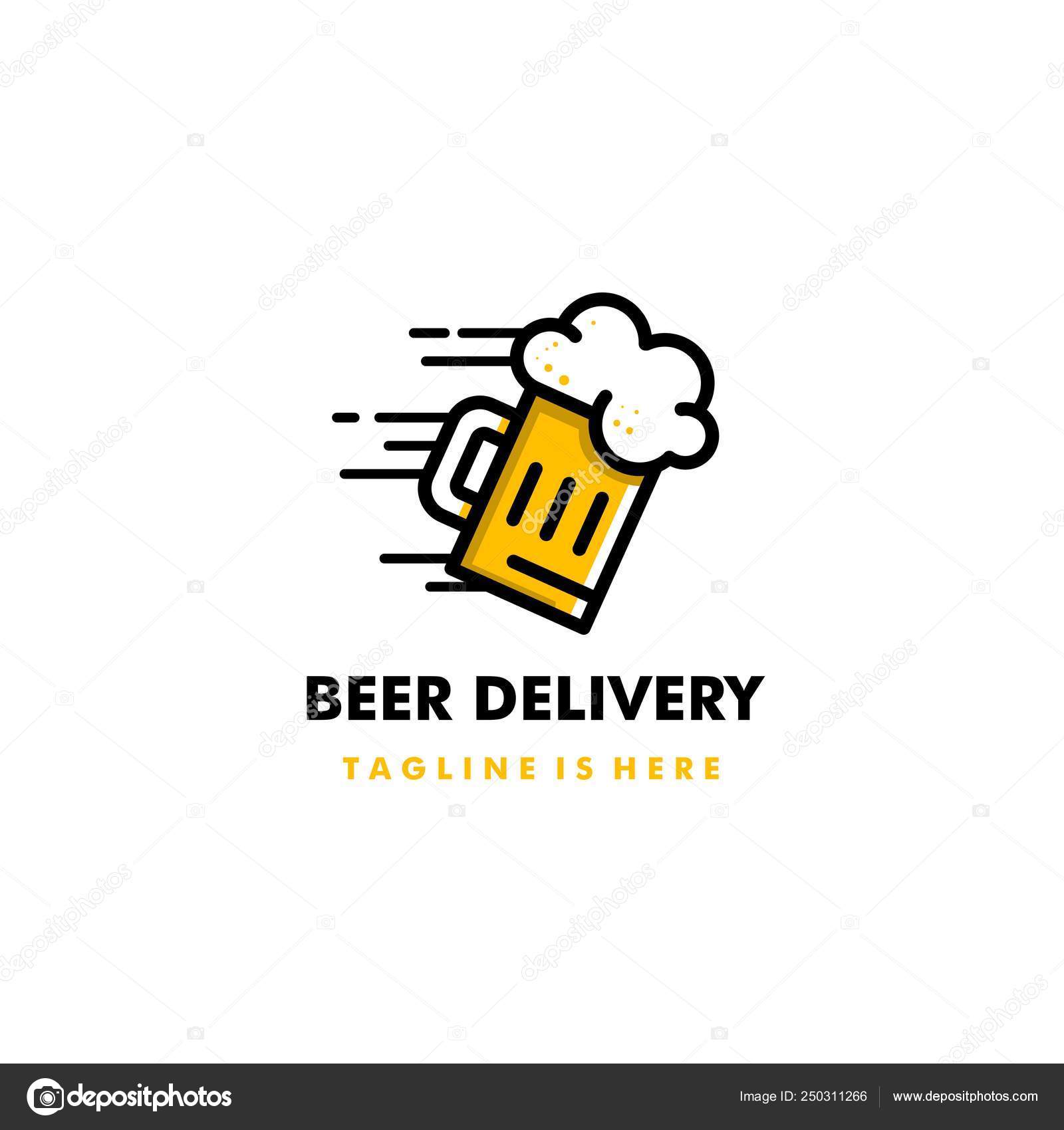 Beer Delivery Logo Icon Design Stock Vector Image by ©gagavastard
