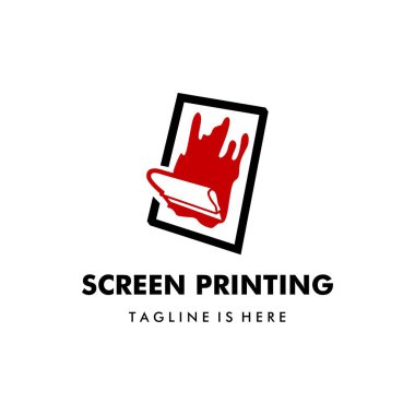 Serigrafi Baskı vektör logo şablonu
