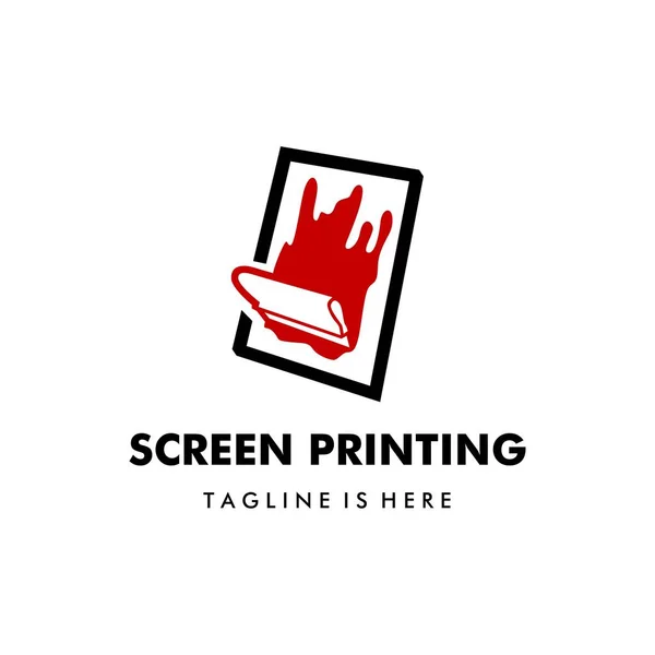 Serigrafi Baskı vektör logo şablonu