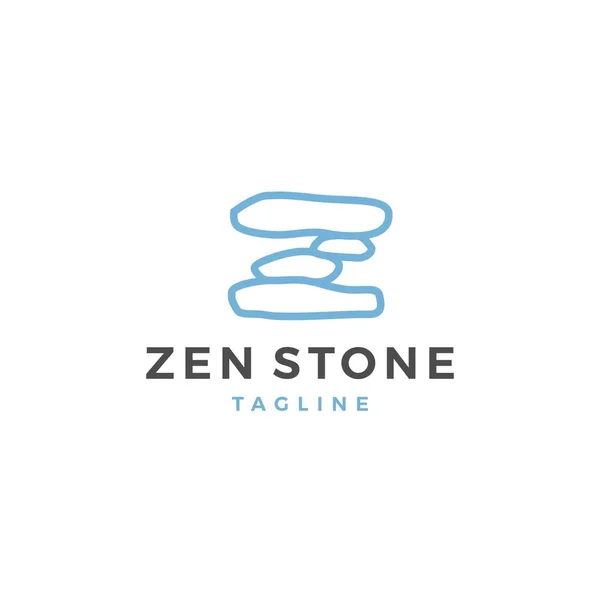 Balanceo zen piedra letra z logotipo plantilla vector ilustración — Vector de stock