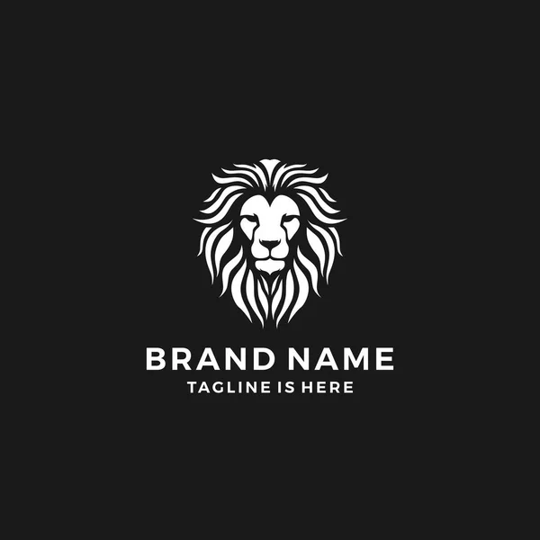 Lion head logo template vector icon — Stock Vector