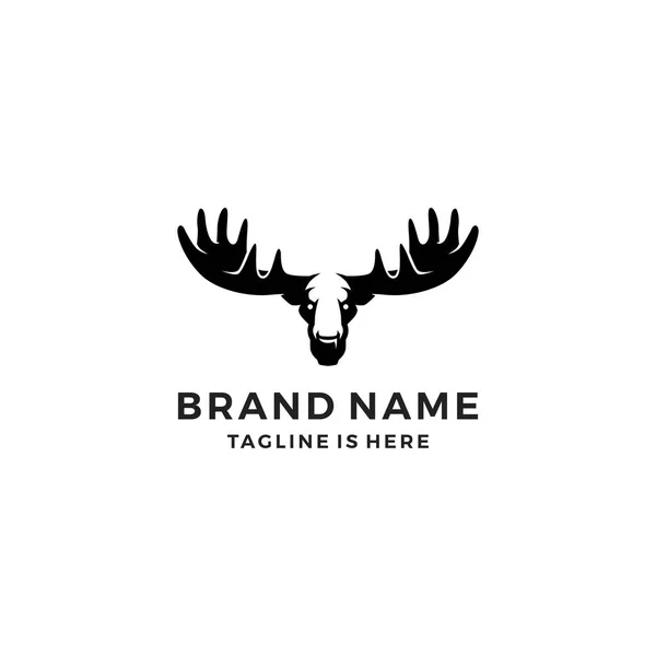 Moose head logo template vector icon illustration — Stock Vector