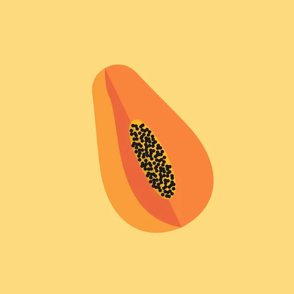 Папайя фрукти Векторна ікона шаблон логотипу — стоковий вектор