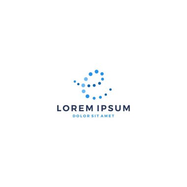 e harfi teknoloji dijital bağlantı molekül logosu