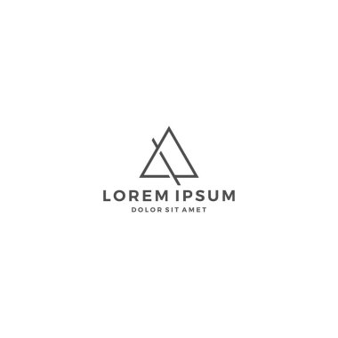 Bir mektup üçgen logo