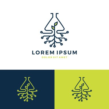 Laboratuvar yaprak teknik logosu