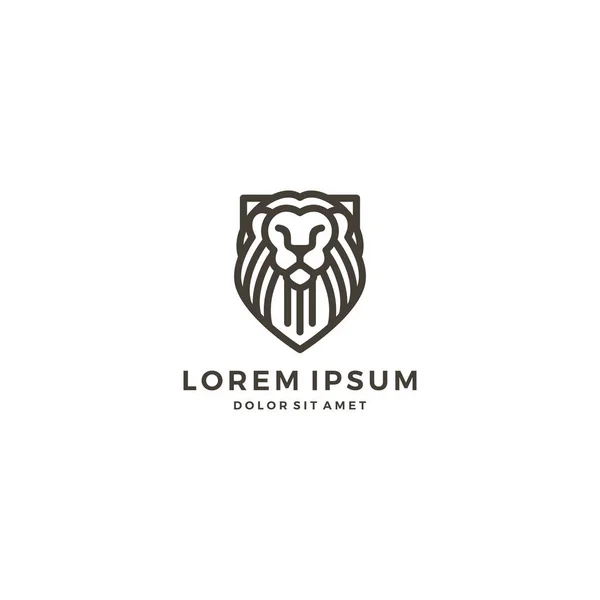 Logo bouclier Lion — Image vectorielle