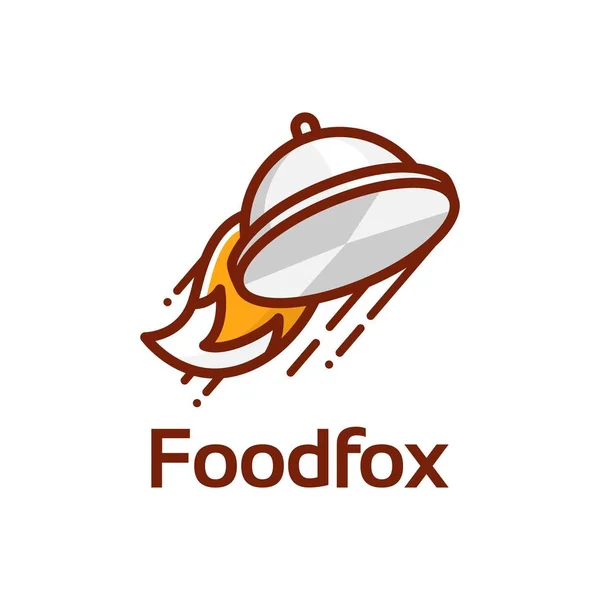 食品キツネのロゴ — ストックベクタ