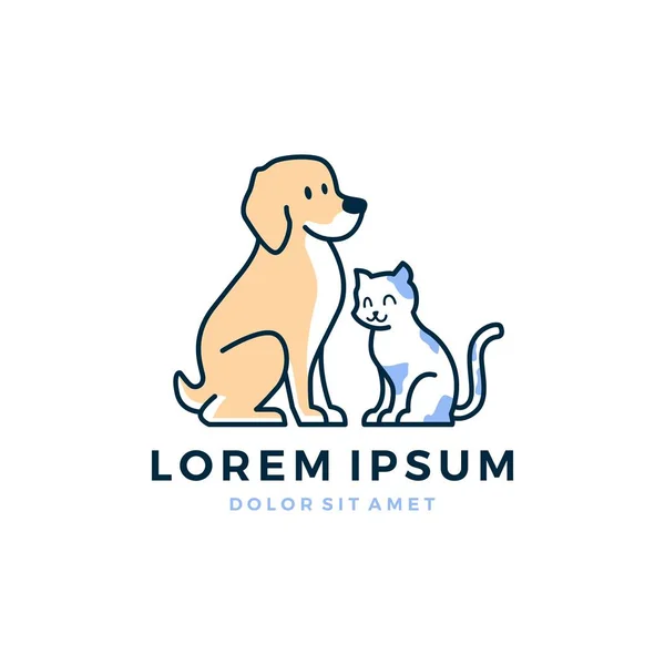Логотип собаки кошки — стоковый вектор