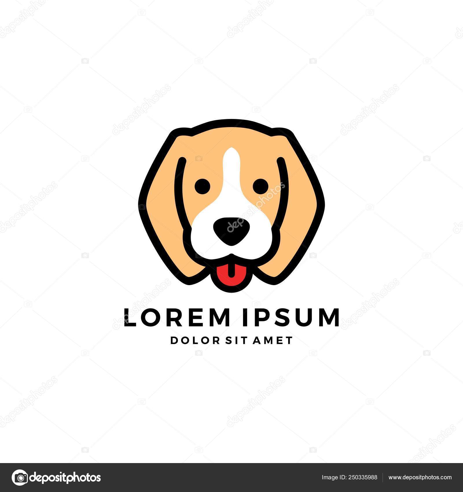 Dog Head Cute Pet Logo Vector Icon Stock Vector C Gagavastard