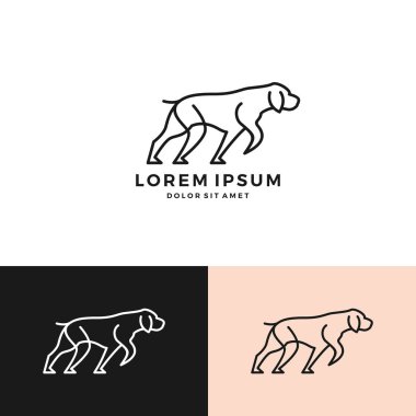 köpek çizgi logo vektör anahat indirmek