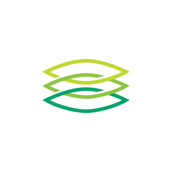 Chaîne feuille blockchain eco nature logo vecteur télécharger — Image vectorielle