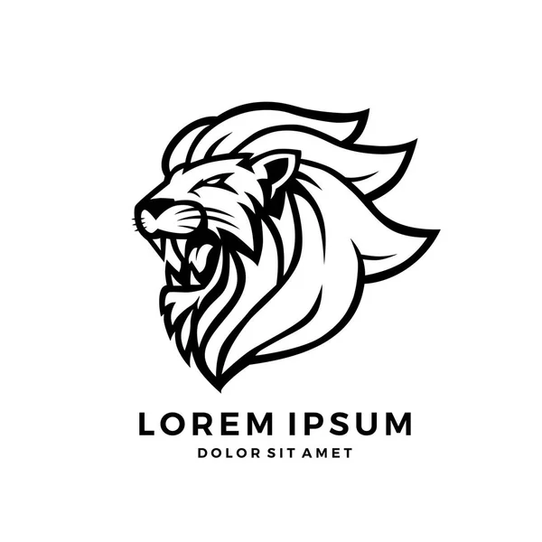 Rugissement lion logo roi vecteur télécharger — Image vectorielle